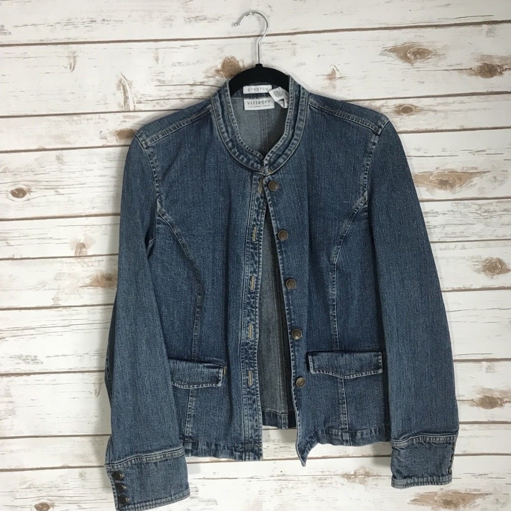 The Villager By Liz Claiborne Women's Jean Jacket
